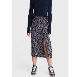Rag and Bone silk midi skirt